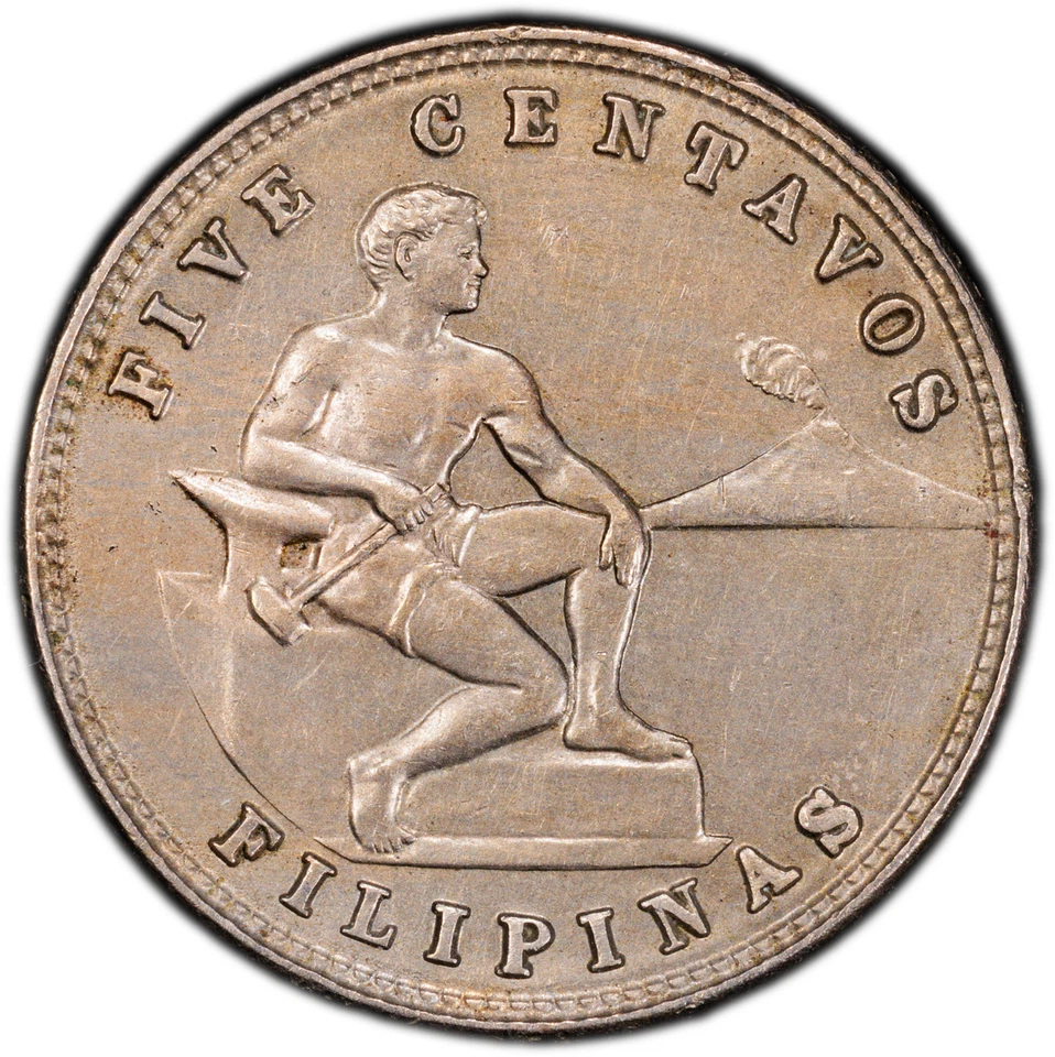RARE 1934M U.S. Philippines 5 Centavos DDO & RP1 Variety Allen-5.04aa AU Details - Image 4 of 4