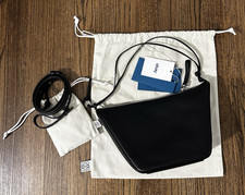 Loewe Hammock Mini Leather Hobo Bag Black
