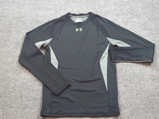 Under Armour Shirt Mens Medium Black Long Sleeve Cold Gear Fitted Base Layer