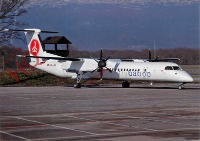 Ansichtskarte>>FLY BABOO DE HAVILLAND DASH 8 DHC-8-Q400 HB-JQA @ GVA [OKC]