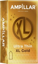 XL Gold Extra Large Smooth Lubricated Condoms 12 Count Ultra Thin