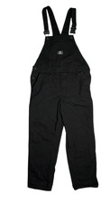 VANS Black Canvas/Cotton GROUND-WORK OVERALLS Skate Jeans Hike Pants Women's L