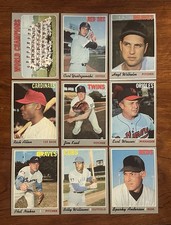 1970 Topps Baseball Near Complete Set 700/720 Hof’s, Stars, Rc’s Mid Grade