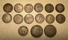 Lot of 13 Canadian Silver Quarters and 2 Canadian Silver Half Dollars 1919-1964