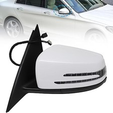 Mirror Right Passenger Side White Fit For Mercedes-Benz C250 C300 C350 C63 AMG 2