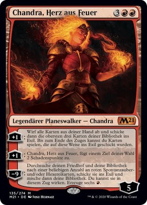 MTG Magic the Gathering Chandra Heart of Fire 135 Planeswalker Mythic German