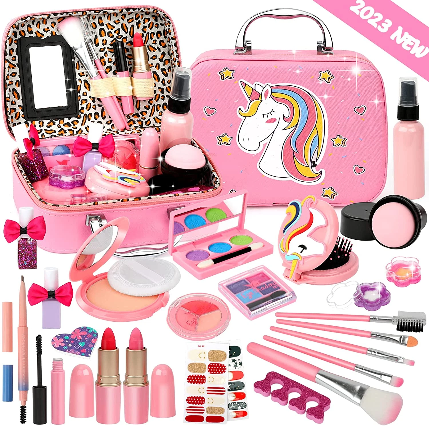Kids Makeup Kit for Girls, Real Washable Makeup Set for Girls, Makeup for Kids