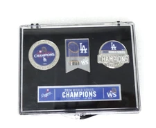 LA Dodgers 2024 MLB World Series Champions Three-Piece Collector Pin Set