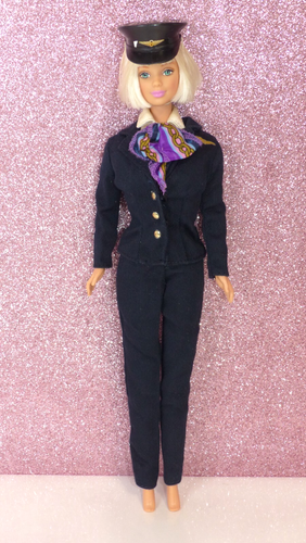 BARBIE POUPÉE DOLL AIRPLANE PILOT PILOTE D'AVION N° 24017 MATTEL 1999