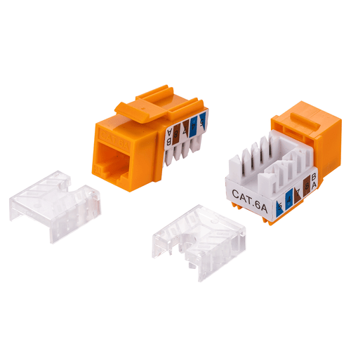 CAT6a Keystone Jack Ethernet 110 Punch Down Tool Network 45 Degree 8P8P RJ45 Lot - Afbeelding 12 van 22