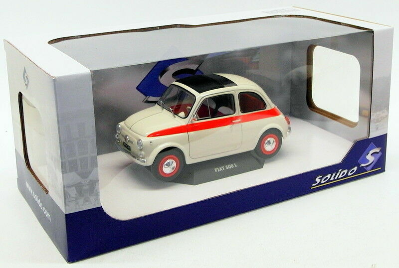 1960 FIAT 500 L NUOVA Sport Cream & Red 1/18 Diecast Model Car