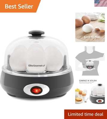 Compact Electric Egg Cooker & Omelet Maker - 16 Recipes Included, Easy to Use