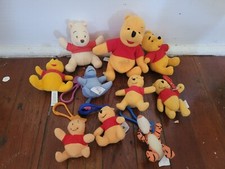Vintage Winnie the Pooh Mini Plush Keychain Lot 10 Tigger Eyore