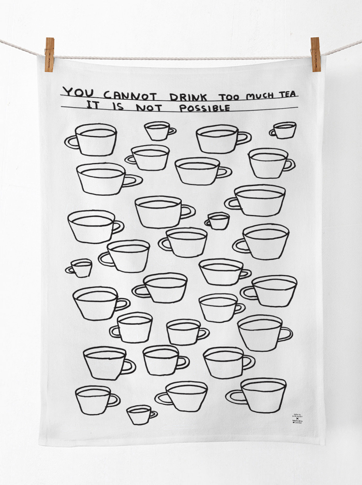 David Shrigley Tea Towel Funny Hilarious Comedy Humour Novelty Gift Present Joke