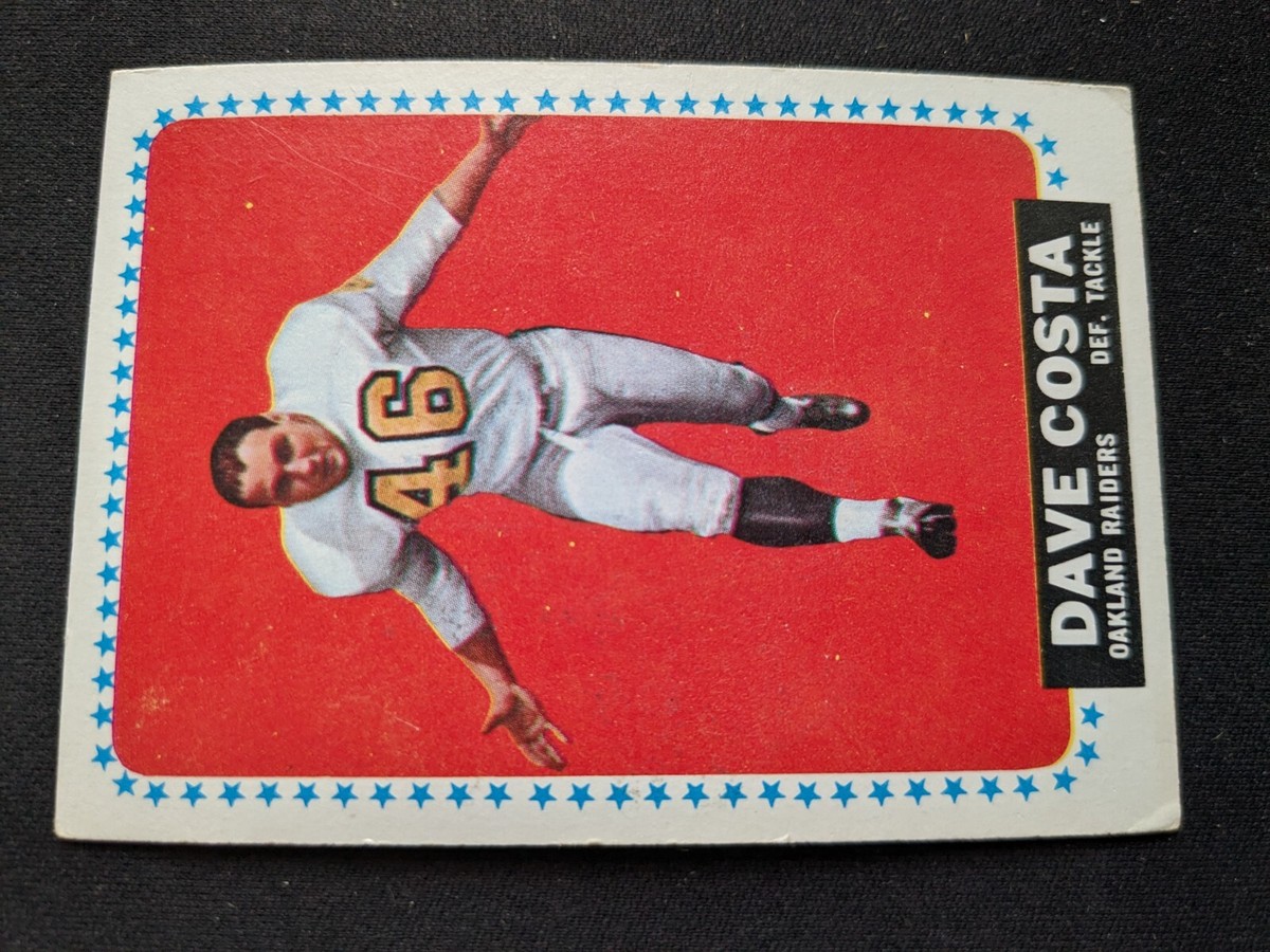 1964 Topps Football Card # 134 Dave Costa RC - Oakland Raiders (VG