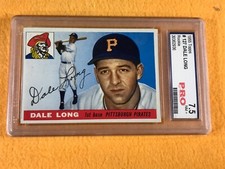 E3-26 BASEBALL CARD -DALE LONG PITTSBURGH PIRATES ROOKIE -1955 TOPPS - GRADE 7.5. rookie card picture