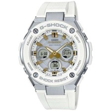 Casio G-Shock GST-W300-7AJF G-Steel Radio Solar White x Gold Watch New