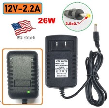 12V 2.2A AC/DC Adapter Power Supply for Home Electronics with 2.5x0.7mm