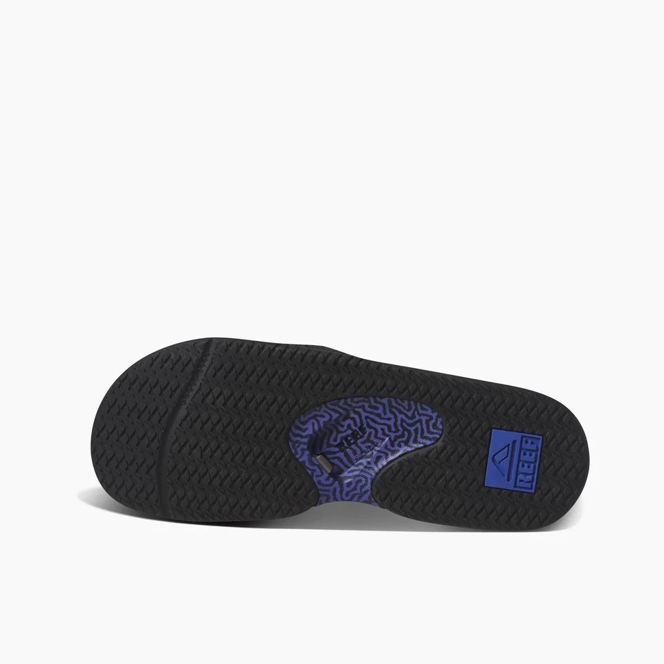 Reef Sandales respectueuses de l'eau pour hommes ~ Fanning Slide corbeau violet - Photo 4/4
