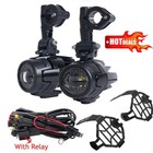 40W Motorcycle LED Auxiliary Fog Spot Lights For BMW Suzuki Honda Kawasaki UK