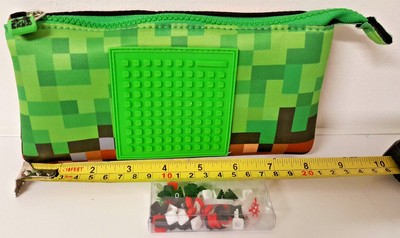 PIXIE VREW Bleistifthüllen Minecraft Dinosaurier Tupfen Alphabet große Tasche Etui