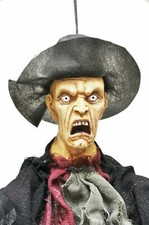Halloween Hanging 36" Creepy Man Scary in Bowler Hat Haunted House Decor Prop