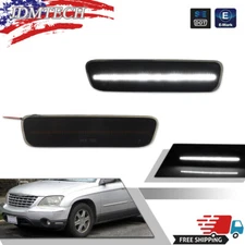 2Pc Front Side Marker White LED Lights Lamps For 2004-2008 Chrysler Pacifica Van