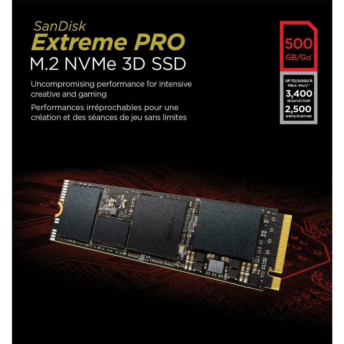 SanDisk Extreme PRO 500 GB, Internal, (SDSSDXPM2500GG25) Solid