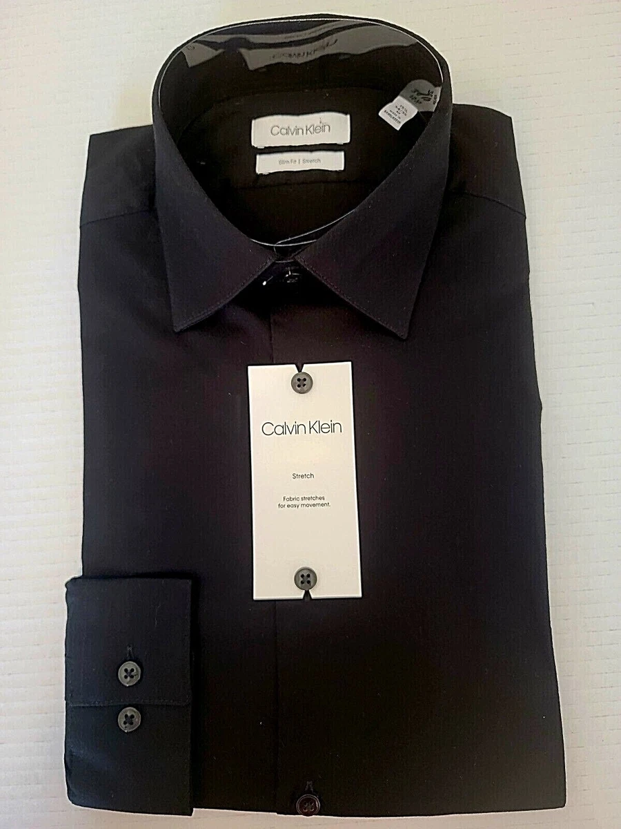 Black slim fit dress shirt 2025