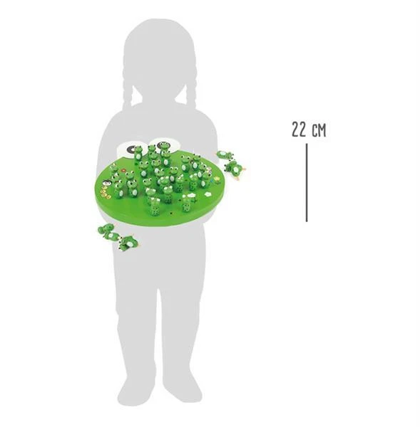 Solitär Frosch, Knderspiel aus Holz, handbemalt, Steckspiel, Brettspiel - Bild 4 von 4