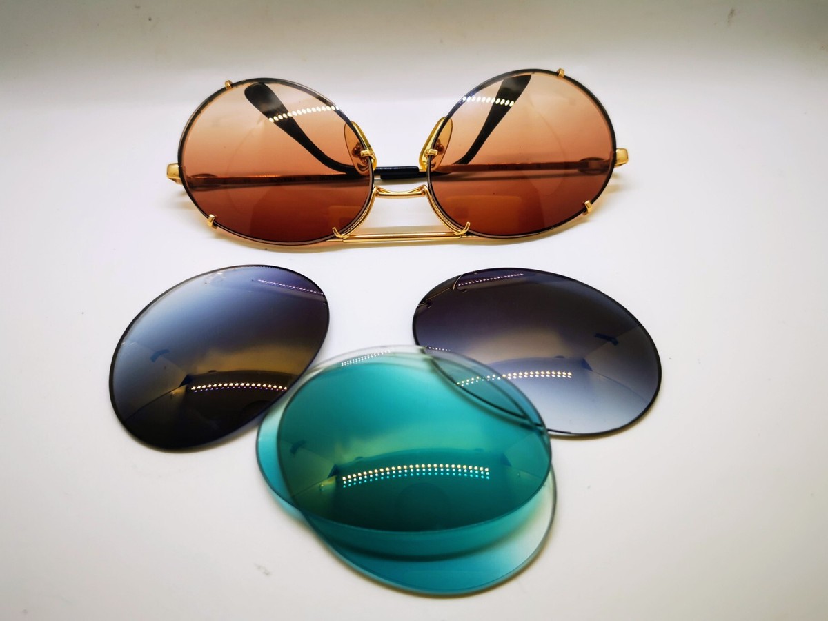 Vintage Bugatti 65822 Sunglasses - XLarge, Black/Gold | eBay