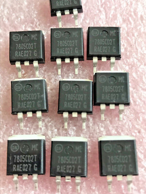 Linear Voltage Reg 5.0V 1.0A Positive L7805CD2T On Semi D2PAK-3 10pcs HU1857