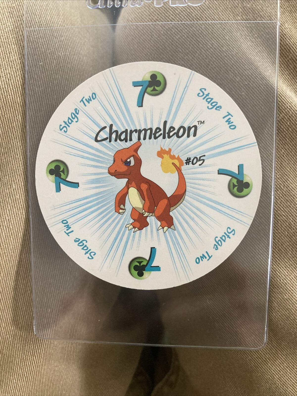 Pokemon 1999 Playing Card Charmeleon #05 7 of Clubs