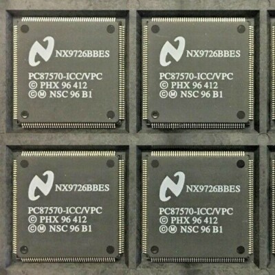 (2 PIECE LOT) PC87570-ICC/VPC, RISC Microcontroller, 16-Bit, MROM, CMOS, PQFP176