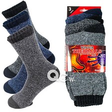 3 Pairs Winter Men Heavy Duty Thermal Heated Warm Work Socks Boots Size 10-13