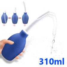 Anal Vaginal Bulb Douche Colonic Irrigation Rubber Enema Bulb Cleaner Kit BLUE