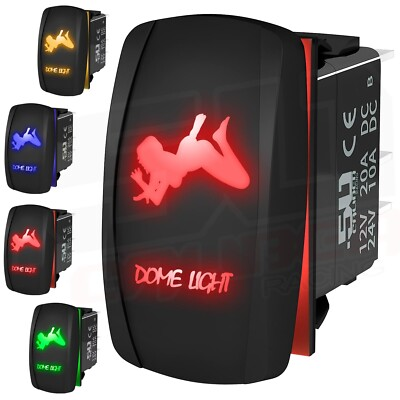 #ad On Off Toggle Rocker Switch quot;Dome Lightquot; Hot Sexy Mudflap Girl UTV RZR Maverick $21.99