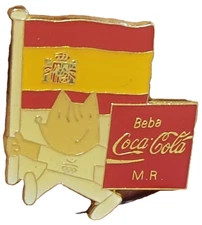 Olympics Barcelona 1992 Country of Spain Flag Sponsor Coca-Cola  Lapel Pin