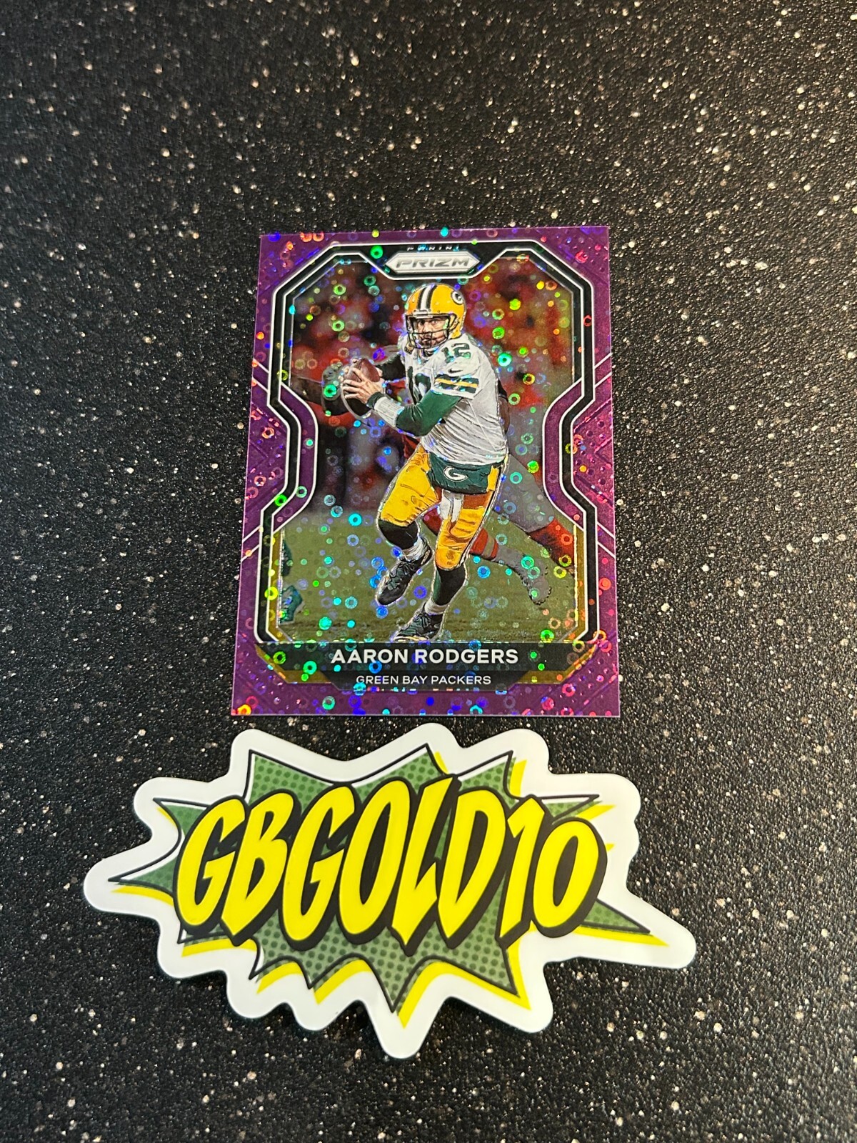 2020 Panini Prizm - Aaron Rodgers #206 Purple No Huddle Prizm /35