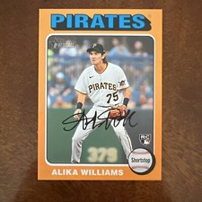 2024 Topps Heritage MINI 128 ALIKA WILLIAMS Rookie Orange Border #4/5 Pirates RC