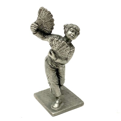 Royal Selangor Pewter Chinese Fan Dancer 3 3/4  Tall Figure 