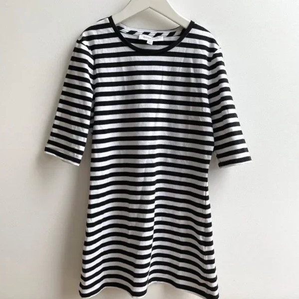 WITCHERY Essentials Fitted Stripe Cotton T-shirt - size XXS - new without tags