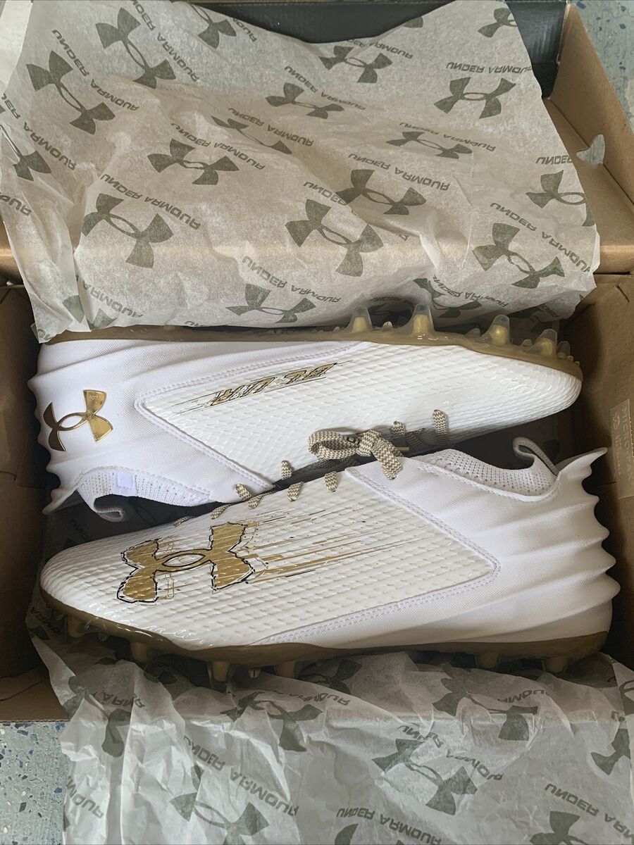 Under Armour Blur Smoke 2.0 MC White/Gold Men's Size 13 Under Armour Blur Smoke 2.0 MC White/Gold Men's Size 13