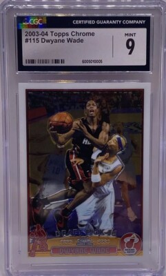 2003-04 Dwayne Wade Topps Chrome RC #115 CGC CSG MINT 9 MIAMI HEAT 