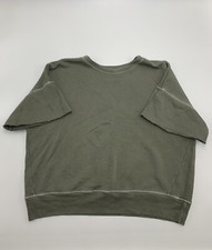 NSF Pitch Green FLARED SLEEVE CROP SWEATSHIRT Crewneck Sweater Modern Size Large