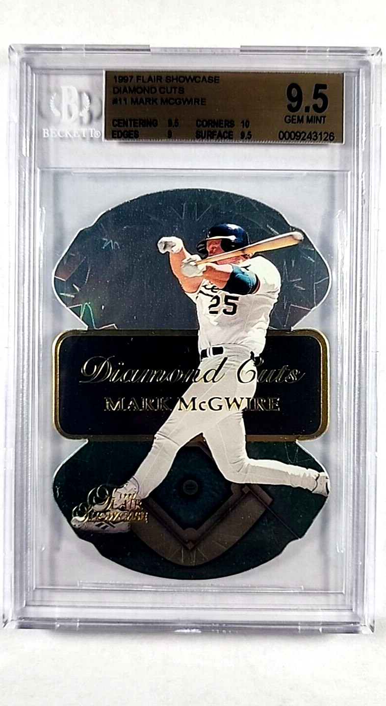 1997 Fleer Flair Showcase Diamond Cuts #11 Mark McGwire BGS 9.5 Gem Mint POP 19 view 1