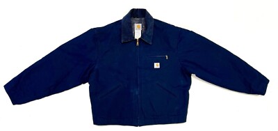 CARHARTT DETROIT JACKET J01 DNY navy blue sz48 MENS L CARHARTT DETROIT JACKET J01 DNY navy blue sz48 MENS L