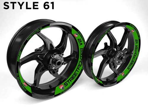 Ducati Streetfighter V2 Motorcycle Wheel Rim Wrap Stickers For 17 Inch Wheels - Picture 7 of 16