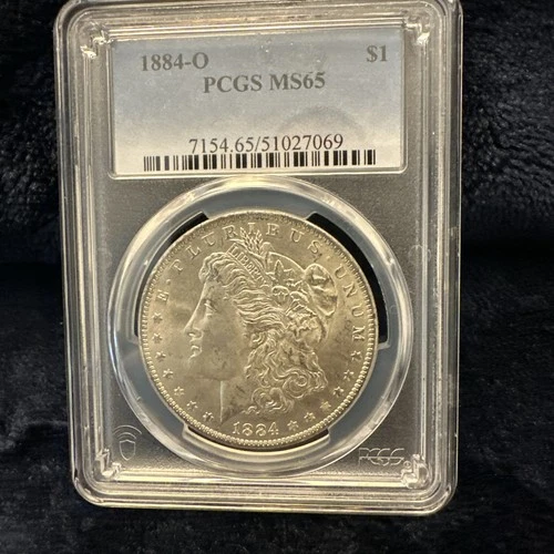 1884-O PCGS MS65 Morgan Silver Dollar Incredible Silver Coin. Beautiful Morgan.