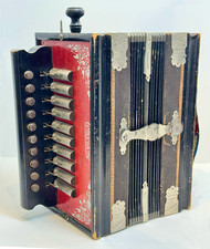 Antique Anglo Wood Concertina 10 buttons, Sears 1929, good working condition